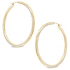 Thumbnail Image 0 of 50mm Diamond-Cut Hoop Earrings in Sterling Silver with 14K Gold Plate