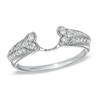 Thumbnail Image 1 of 1/3 CT. T.W. Diamond Double Heart Solitaire Enhancer in 14K White Gold