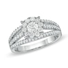 Thumbnail Image 0 of 1 CT. T.W. Diamond Three Row Split Shank Engagement Ring in 14K White Gold