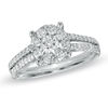 Thumbnail Image 0 of 1 CT. T.W. Diamond Cluster Bridal Set in 14K White Gold