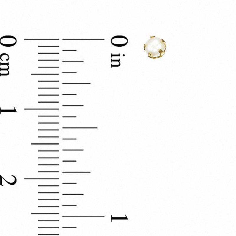 Main Image 2 of Child's 2.5mm Freshwater Cultured Pearl Stud Earrings in 14K Gold