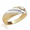 Thumbnail Image 1 of Diamond Accent Slant Wedding Band in 10K Gold