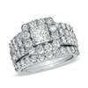 Thumbnail Image 1 of 3 CT. T.W. Diamond Semi-Mount Three-Piece Bridal Set in 14K White Gold
