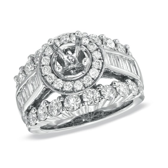 2-1/2 CT. T.w. Diamond Semi-Mount in 14K White Gold