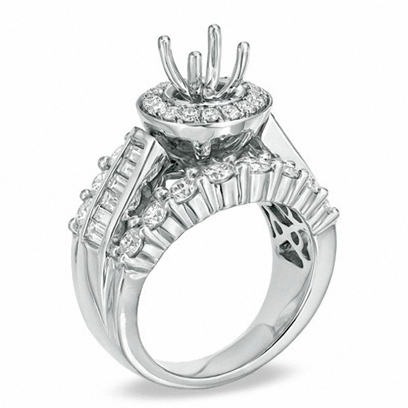 2-1/2 CT. T.W. Diamond Semi-Mount in 14K White Gold