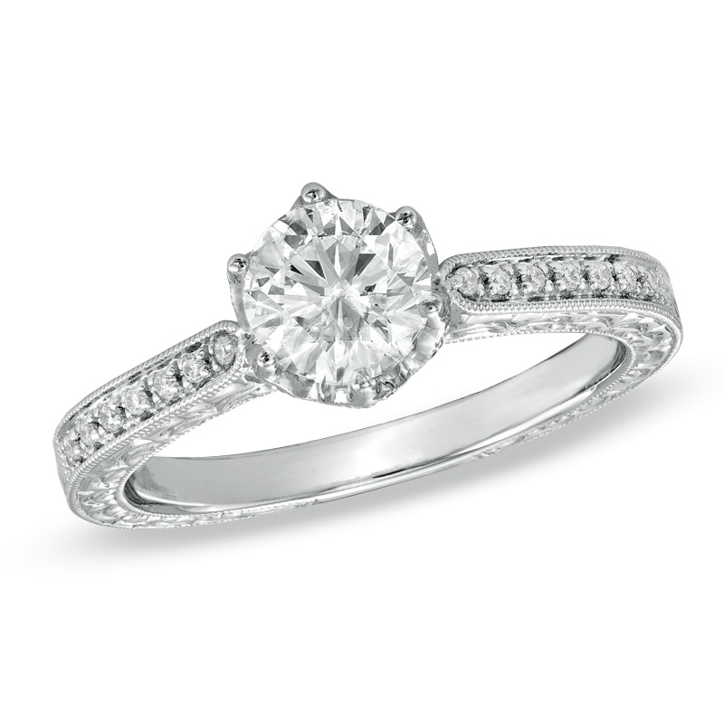 1 CT. T.W. Diamond Engagement Ring in 14K White Gold