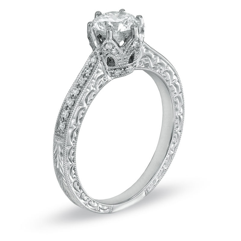1 CT. T.W. Diamond Engagement Ring in 14K White Gold