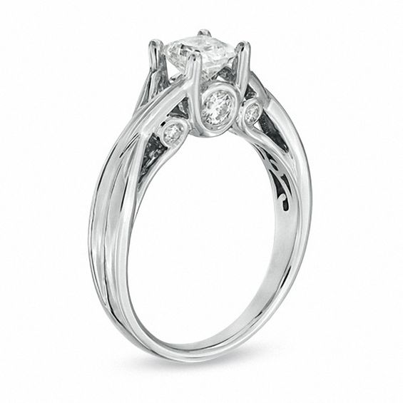 1 CT. T.w. Princess-Cut Diamond Solitaire Engagement Ring in 14K White Gold