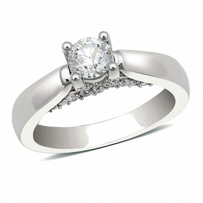 Main Image 1 of 3/4 CT. T.W. Diamond Solitaire Engagement Ring in 14K White Gold