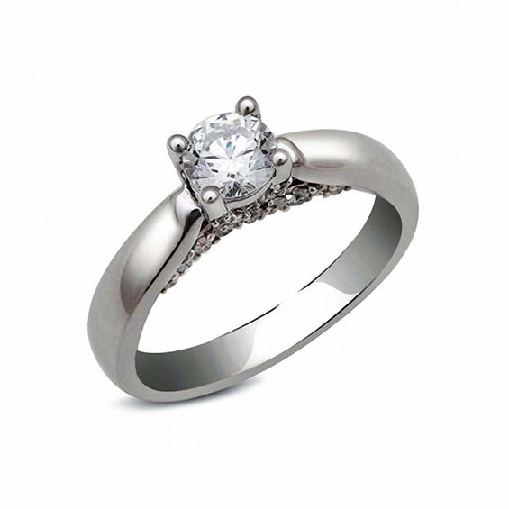 3/4 CT. T.w. Diamond Solitaire Engagement Ring in 14K White Gold