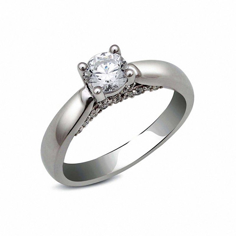 Main Image 2 of 3/4 CT. T.W. Diamond Solitaire Engagement Ring in 14K White Gold