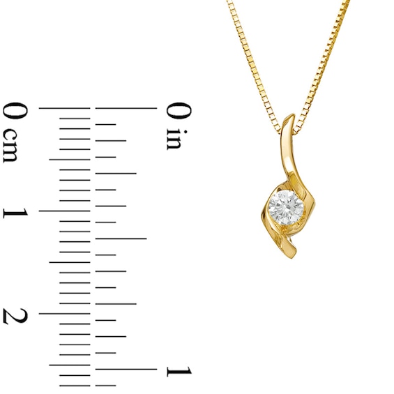 Sirena™ 1/7 CT. Diamond Solitaire Pendant in 14K Gold