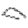 Thumbnail Image 2 of Blue Sapphire and 1/3 CT. T.W. Diamond Swirl Bracelet in Sterling Silver