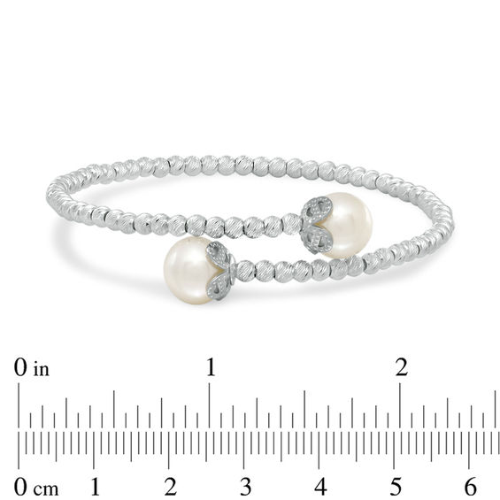8.5-9.0mm Freshwater Cultured Pearl and Diamond-Cut Bead