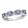 Thumbnail Image 0 of Tanzanite and Diamond Accent Ring in 10K White Gold