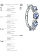 Thumbnail Image 2 of Tanzanite and Diamond Accent Hoop Earrings in 10K White Gold