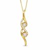 Thumbnail Image 1 of Sirena™ 1/4 CT. T.W. Diamond Double Swirl Pendant in 14K Gold