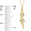 Thumbnail Image 2 of Sirena™ 1/4 CT. T.W. Diamond Double Swirl Pendant in 14K Gold