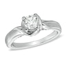Thumbnail Image 0 of 3/4 CT. T.W. Diamond Solitaire Swirl Engagement Ring in 14K White Gold
