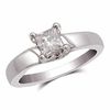 Thumbnail Image 1 of 3/4 CT. T.W. Princess-Cut Diamond Solitaire Swirl Engagement Ring in 14K White Gold