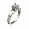 Thumbnail Image 2 of 3/4 CT. T.W. Princess-Cut Diamond Solitaire Swirl Engagement Ring in 14K White Gold