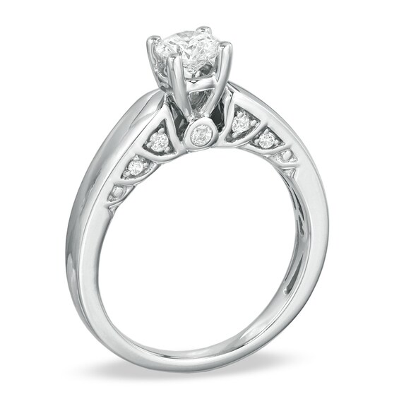 5/8 CT. T.w. Diamond Solitaire Engagement Ring in 14K White Gold