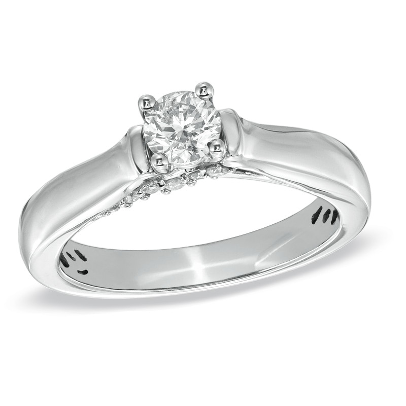 1/2 CT. T.W. Diamond Solitaire Engagement Ring in 14K White Gold