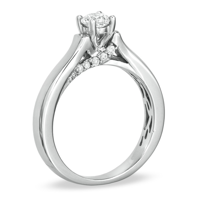 1/2 CT. T.W. Diamond Solitaire Engagement Ring in 14K White Gold