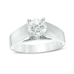 Solitaire Rings Wedding Zales Certified Diamond Solitaire Engagement Ring In 14k White Gold
