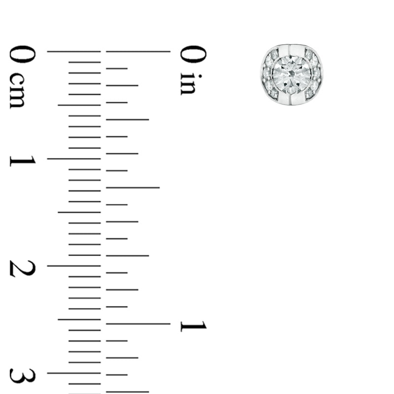 Main Image 2 of 1/2 CT. T.W. Certified Canadian Diamond Earrings in 14K White Gold (I/I2)