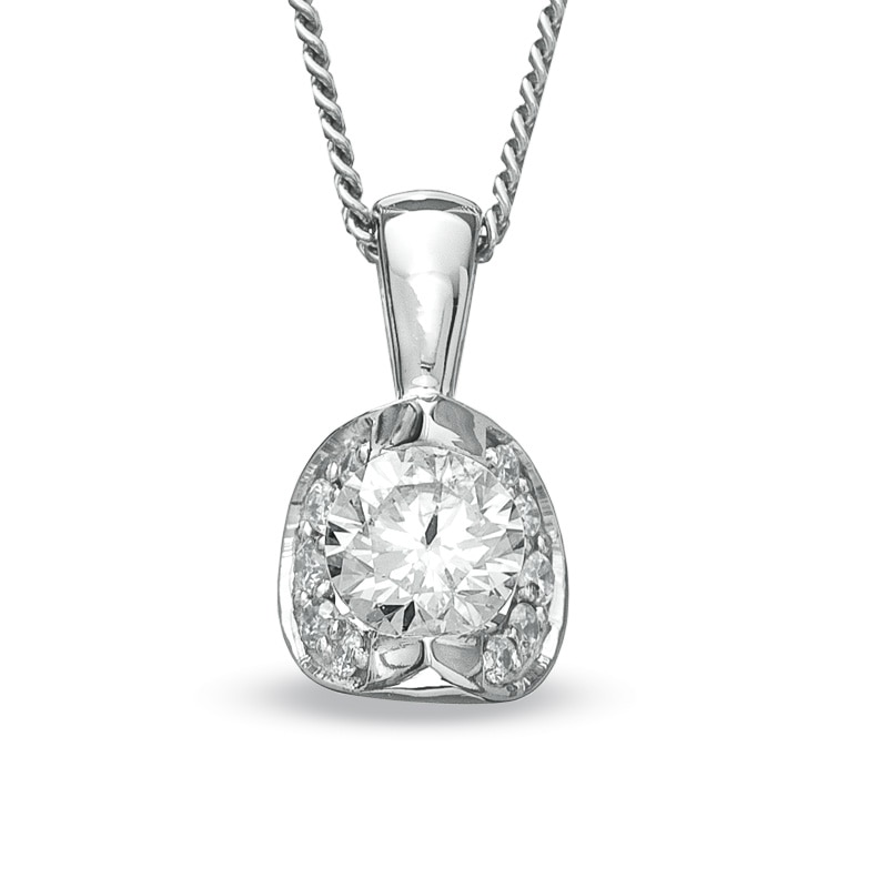 1/4 CT. T.W. Certified Canadian Diamond Pendant in 14K White Gold (I/I2 ...