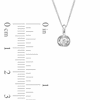 Thumbnail Image 2 of 1/10 CT. Certified Canadian Diamond Solitaire Pendant in 14K White Gold (I/I2) - 17"