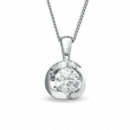 1/5 CT. Certified Canadian Diamond Solitaire Pendant in 14K White Gold (I/I2)
