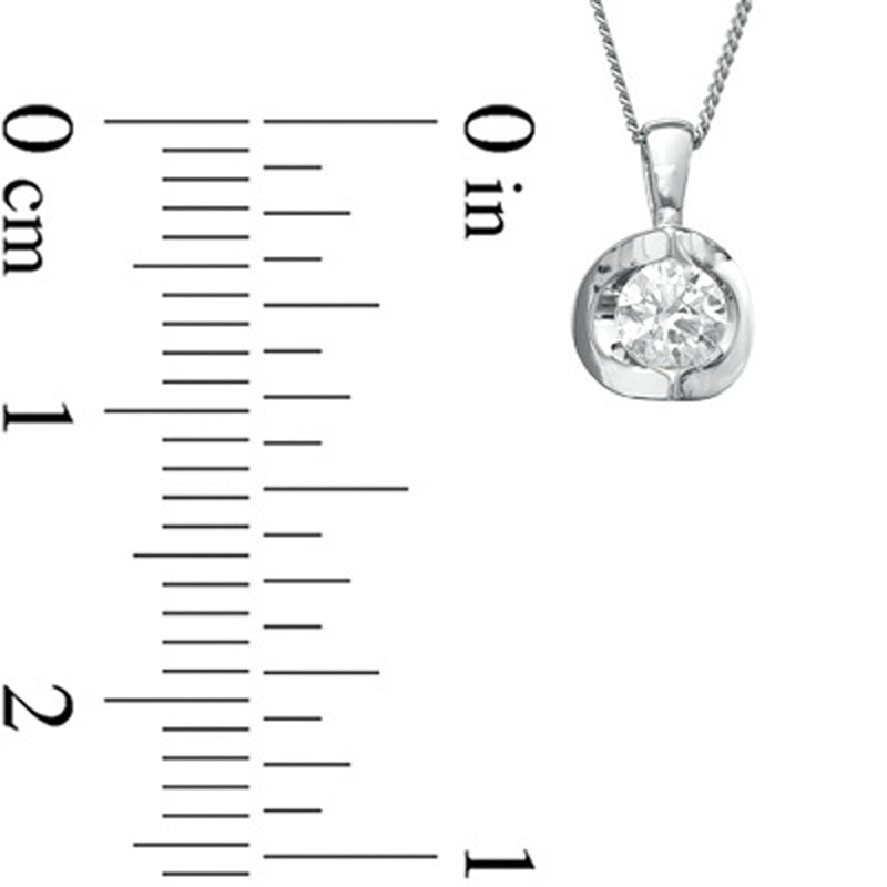 1/5 CT. Certified Canadian Diamond Solitaire Pendant in 14K White Gold (I/I2)