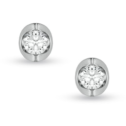 1/5 CT. T.W. Certified Canadian Diamond Stud Earrings in 14K White Gold (I/I2)