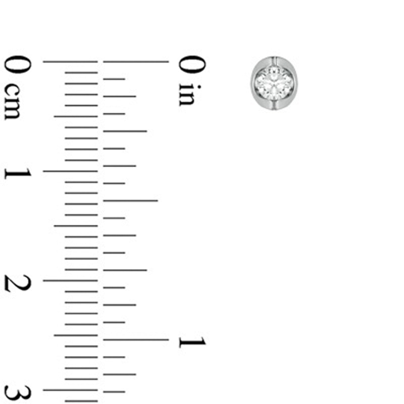 Main Image 2 of 1/5 CT. T.W. Certified Canadian Diamond Stud Earrings in 14K White Gold (I/I2)