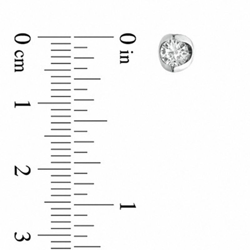 Main Image 2 of 3/8 CT. T.W. Certified Canadian Diamond Stud Earrings in 14K White Gold (I/I2)