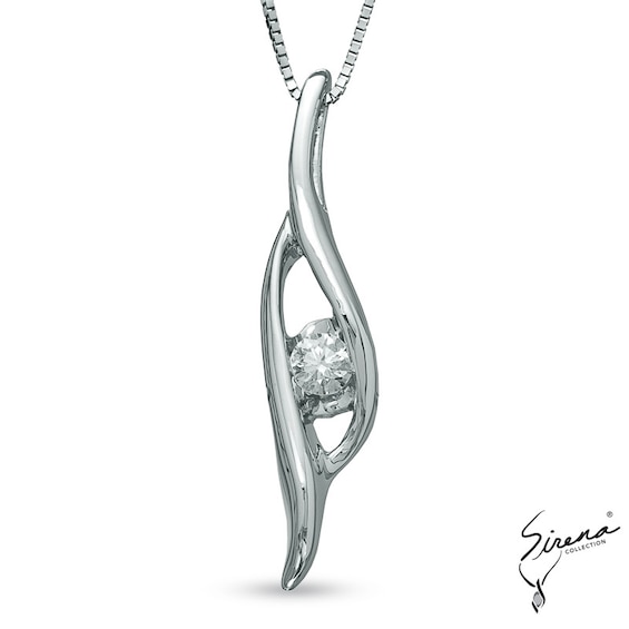 Sirena⢠Diamond Accent Bypass Pendant in 10K White Gold