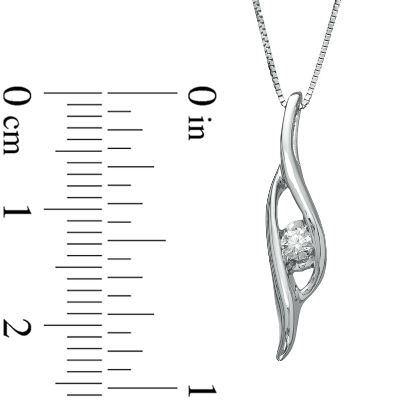 Sirena™ Diamond Accent Bypass Pendant in 10K White Gold