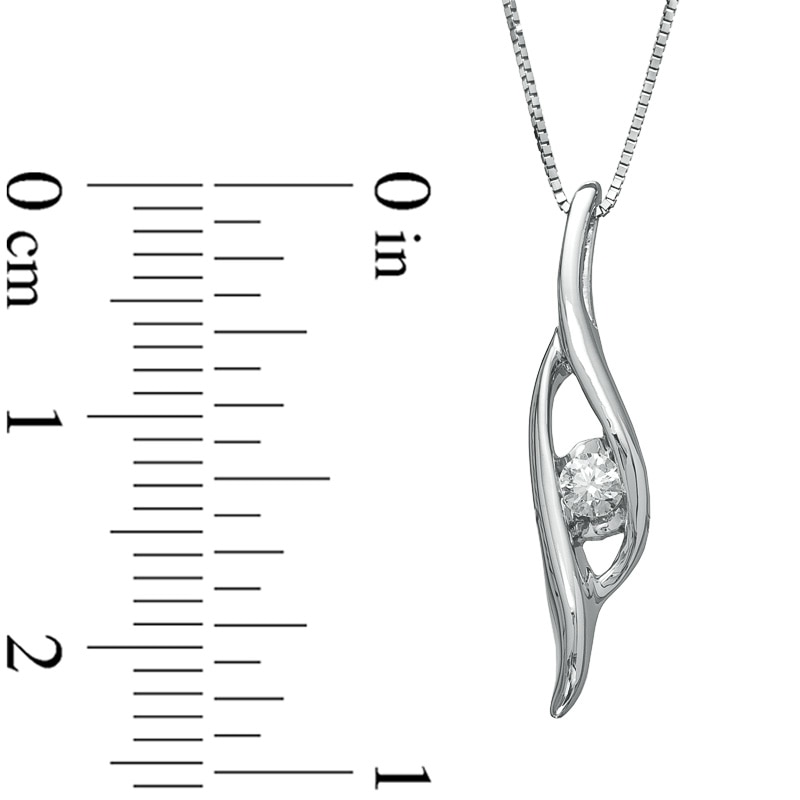 Main Image 2 of Sirena™ Diamond Accent Bypass Pendant in 10K White Gold