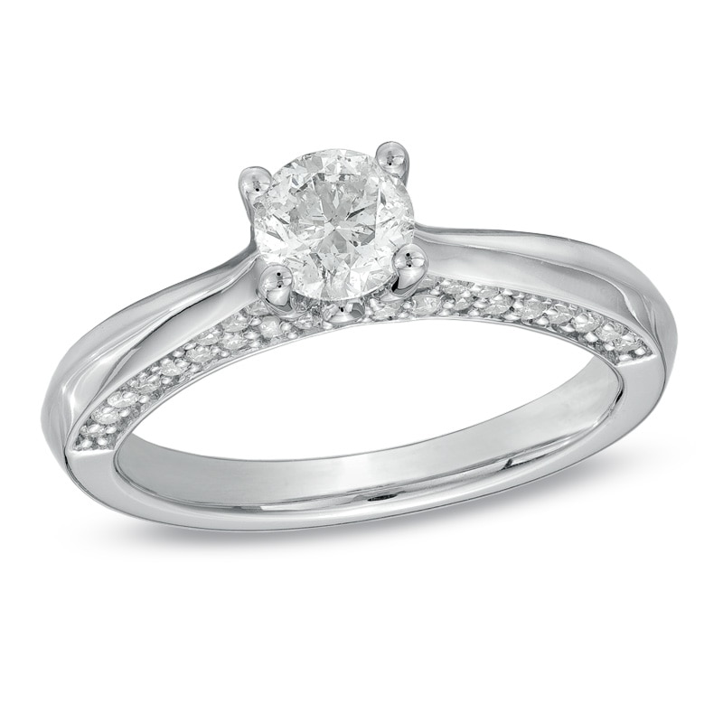 1 CT. T.W. Diamond Solitaire Engagement Ring in 14K White Gold