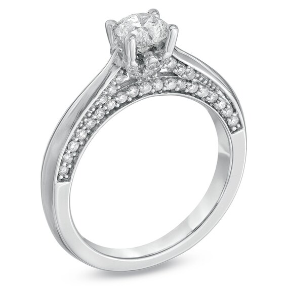 1 CT. T.w. Diamond Solitaire Engagement Ring in 14K White Gold