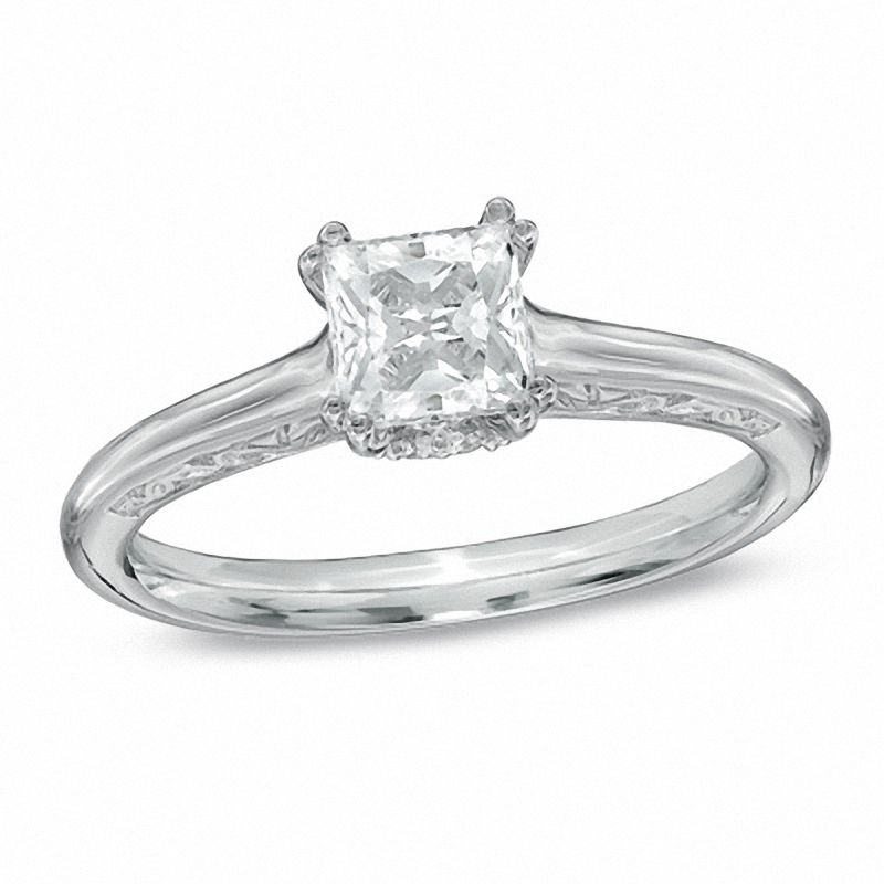 3/4 CT. T.W. Princess-Cut Diamond Solitaire Engagement Ring in 14K White Gold
