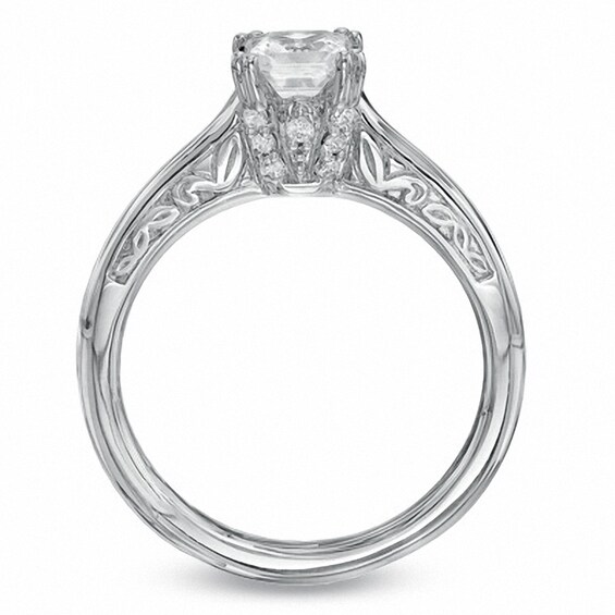 CT. T.w. Princess-Cut Diamond Solitaire Engagement Ring in 14K White Gold