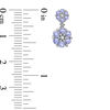 Thumbnail Image 2 of Tanzanite and Diamond Accent Double Flower Drop Earrings in 10K White Gold