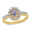 Thumbnail Image 1 of Oval Tanzanite and Diamond Accent Ring in 10K Gold