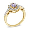 Thumbnail Image 2 of Oval Tanzanite and Diamond Accent Ring in 10K Gold