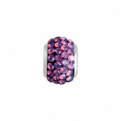 Sterling SIlver /& Purple Crystal Bead