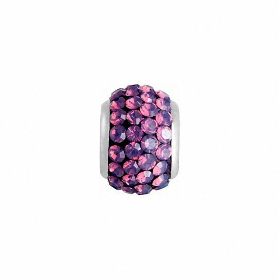PersonaÂ® Sterling Silver Purple Crystal Charm