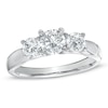 Thumbnail Image 0 of For Eternity 1-1/3 CT. T.W. Diamond Three Stone Engagement Ring in 14K White Gold